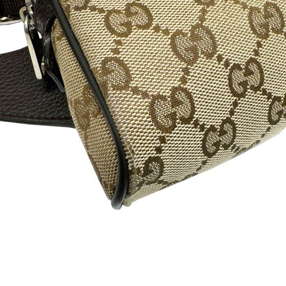 GUCCI GG Canvas Waist Bag, Body Pouch 449174 Beige Brown Men's Women's - Picture 5 of 11